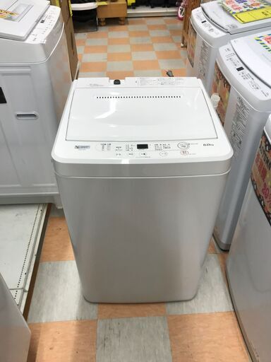 洗濯機 6.0kg ヤマダ YMW-T60H1 2023年製 W(幅)56.5×D(奥行き)53.4×H(高さ)89.0cm ※クリーニング済み