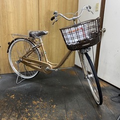 新車　ブリヂストン　アルミーユ　アルミフレーム(軽量モデル)　26インチ　LEDオートライト　ブラウン 新車 ブリヂストン アルミーユ 26インチ アルミフレー(軽量モデル) LED