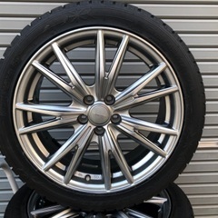 No.90スタッドレス215/45/17 5H PCD100 アルミ付4本セット