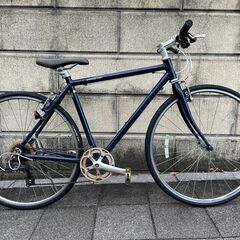 クロスバイク WEEKEND BIKES 7段変速 紺色 配送無料