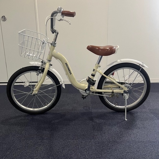 【連休限定】子ども用自転車 18インチ ホワイト 男の子 女の子 小学生 低学年