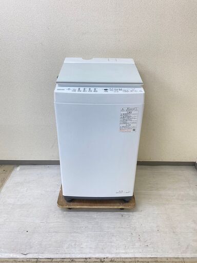 【いいサイズ】洗濯機 TOSHIBA 7kg 2022年製 AW-7DH1 インバータ風呂水ホース付 PR28110