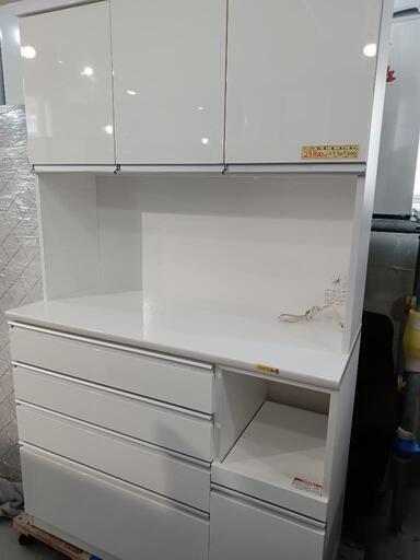 配送可【ニトリ】食器棚W119白★クリーニング済　管理番号11409