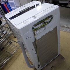 美品 2023年製 AQUA  全自動洗濯機 配達設置対応/1カ月保証 AQW-S4MBK-W [洗濯4.5kg /簡易乾燥(送風機能) /上開き アクア