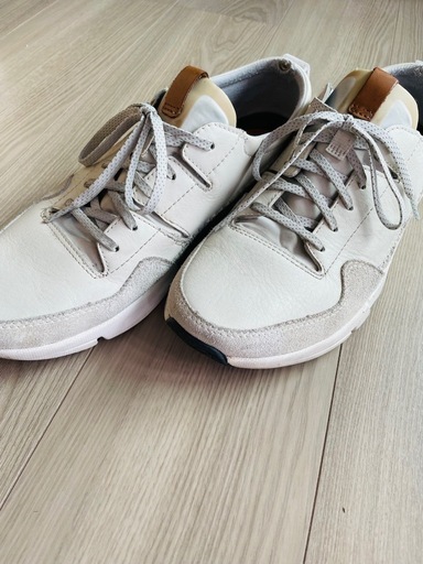 Clarks（クラークス ） ホワイトレザースニーカー 27.0cm