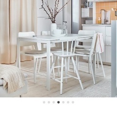 イケア ダイニング3点セット メルトルプ テーブル シェッティル チェア　中古 イケア ダイニング3点セット メルトルプ テーブル シェッティル チェア