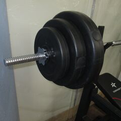 R515 セーフティスタンド ベンチプレス スクワットラック、ベンチ付き、ダンベルセット、Used/キレイ