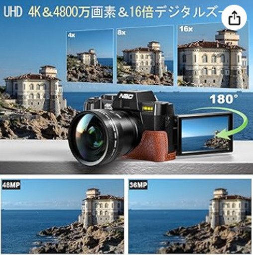 お祭りの記録に最適です。NBD 4K 4800万画素 デジタルカメラ、動画も簡単に