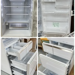 S383 ⭐ Panasonic 5ドア冷蔵庫（406L 右開き）18年製 NR-E413PV 
