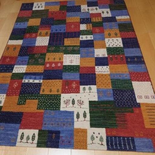 ギャッベ カーペット 本物 WOOL100%