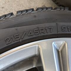 215/45 R17 スバル純正アルミ　スタッドレスタイヤ