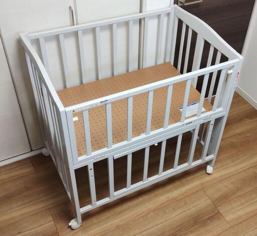 折りたたみミニベビーベッド／ミルキーグレー／カトージ