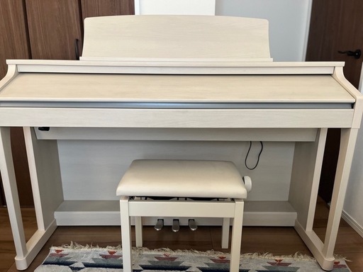 KAWAI 電子ピアノ　木目調　白