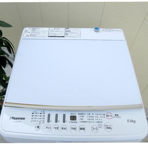 ☆T3120☆Hisense洗濯機　HW-G55A-W　5.5ｋ　2019年製　美品です
