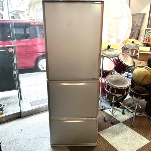 シャープ３ドア冷蔵庫 両開きタイプ 2019年製　容量350L SJ-W352E