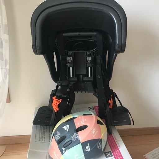 あさひで購入！前　子乗せ　フロント　チャイルドシート　子供ヘルメット　セット