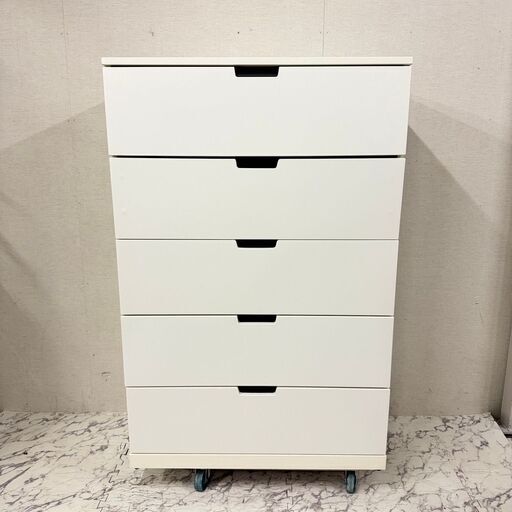 19590  IKEA 5段ソフトクローズ　チェスト　たんす   ◆大阪市内・東大阪市他 6,000円以上ご購入で無料配達いたします！◆ ※京都・高槻・枚方方面◆神戸・西宮・尼崎方面◆生駒方面、大阪南部方面　それぞれ条件付き無料配送あり！