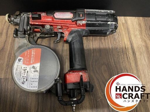 【中古】マキタ 高圧釘打ち機 AR411HR 使用ビス長さ:連結ビス(コイルタイプ)25～41mm 使用空気圧力:1.76～2.26MPa(18～23kgf/㎠)