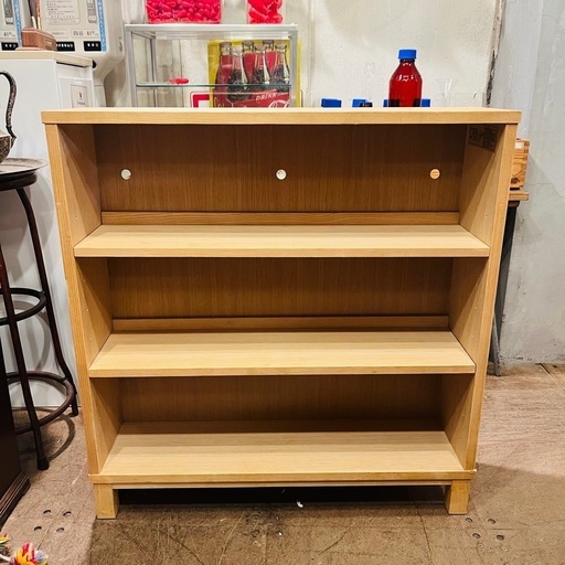 売約済み【武蔵小山店】  廃盤　廃番 オーク材薄型ラック・ワイド小・奥行２２ｃｍ　オーク材　薄型ラック　本棚　棚　ラック　無印　MUJI  ブックシェルフ　bookshelf ブックケース