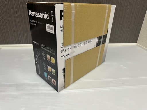 新品未使用　MJ-L600-H パナソニック低速ジューサービタミンサーバーグラファイトグレー