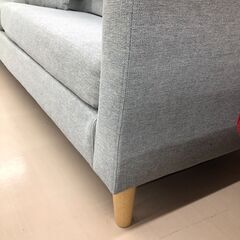 Wa951 3人用ソファー グレー オットマン付き