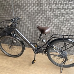 自転車　黒、チャコールグレー　26インチ