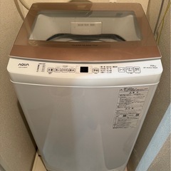 美品 AQUA 2022年製 7kg 全自動洗濯機