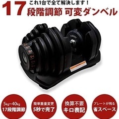 17段階可変ダンベル×2