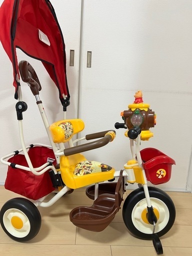 くまのプーさん　三輪車　ポップアップカード