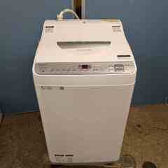 SHARP 電気洗濯乾燥機 洗濯/乾燥 5.5/3.5kg 2019年製 ES-TX5C-S コンパクト 節水 穴なし槽