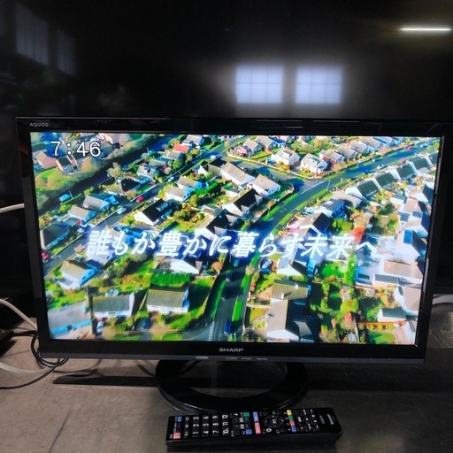 2016年 シャープ 22型液晶テレビ LC-22K30 Bキャスカード BS LAN HDMI USB アナログ リモコン　RGB(PC入力)