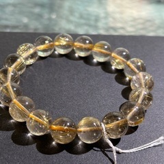 透明✨ゴールドルチル　10.5〜11ミリ玉ブレスレット  天然石 パワーストーン