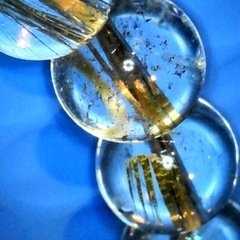 透明✨ゴールドルチル　10.5〜11ミリ玉ブレスレット  天然石 パワーストーン