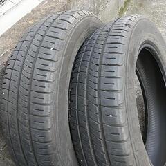 軽自動車　14インチ　2本　155/65R14 　バリ山　ひび割れあり