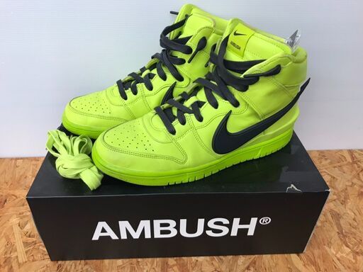 【609】スニーカー AMBUSH×NIKE DUNK HIGH FLASH LIME 29.0cm