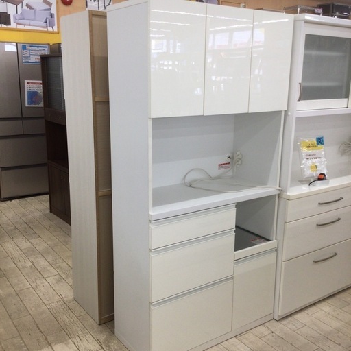 3面レンジボート　清潔感あるホワイトカラー　高橋木工所　参考価格¥69,795円　No.982