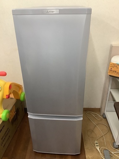 三菱電機 2ドア 冷蔵庫 168L 右開き MR-P17D-S  リサイクルショップ宮崎屋　佐土原店　24.9.15F