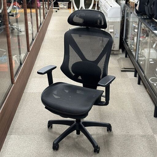 【リサイクル市場エコ伊川谷】NITORI / ニトリ リクライニングワークチェア   フォリスト フットレスト付き 3D稼働アームレスト 幅66.5×奥行66.5×高さ110cm【取りに来られる方限定】【軽バン1時間貸出無料】