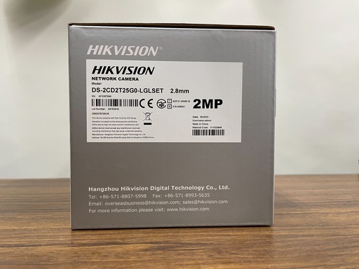 HIKVISION ネットワークカメラ  DS-2CD2T25G0-LGLSET 2.8mm