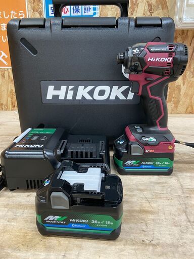 【中古】【動作OK】【店頭引取限定】ハイコーキ HIKOKI  36Vコードレスインパクトドライバ  WH36DC(2XP) 　41,800円（税込）8606