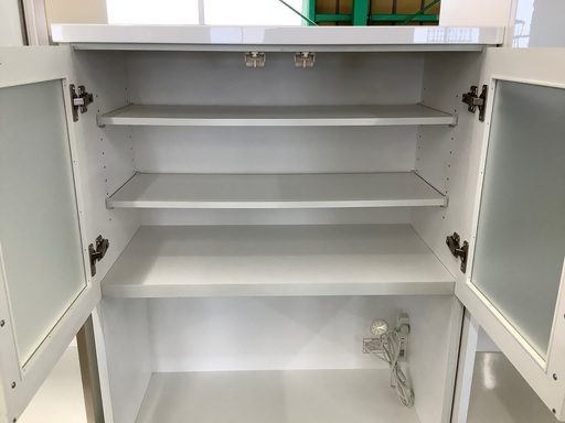 【トレファク吉川店】レンジボード ニトリ 2枚スライド扉 ホワイト 家具ならトレファク吉川店！！ ニトリ 2枚扉レンジボード 家具なら