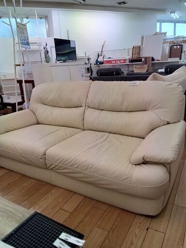★ジモティ割あり★  ソファ ホワイト H73×D80×W168 クリーニング済み TK3063