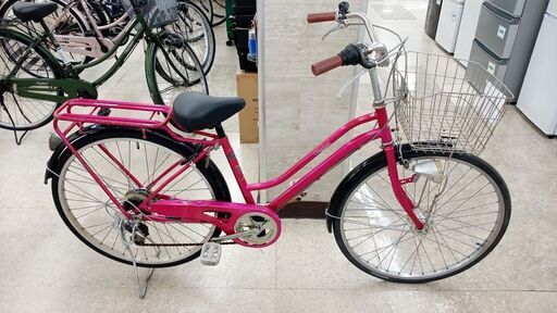 ★ジモティ割あり★  自転車　一般 26インチ ピンク クリーニング済み TJ8553