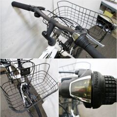 直接引取歓迎　サイクルベースあさひ　オフィスプレス　7段変速クロスバイク　カゴ付き 鍵付き　通勤　通学　軽快自転車 OFFICE PRESS