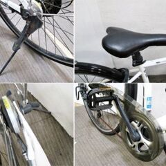 直接引取歓迎　サイクルベースあさひ　オフィスプレス　7段変速クロスバイク　カゴ付き 鍵付き　通勤　通学　軽快自転車 OFFICE PRESS