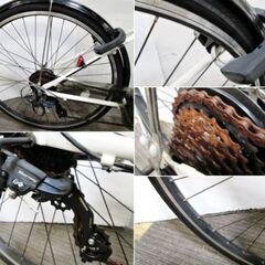 直接引取歓迎　サイクルベースあさひ　オフィスプレス　7段変速クロスバイク　カゴ付き 鍵付き　通勤　通学　軽快自転車 OFFICE PRESS