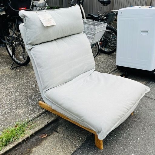【池上店】無印良品 ハイバックリクライニングソファ 無印 MUJI ソファ ソファー リクライニングソファ 座椅子 1人用　ソファ 1P　ソファ １シーター 家具 おしゃれ イージーソファ　多段階　リクライニング　ゆったり　sofa ローソファ　低め　洗濯可能　洗濯　できる　カバーリング　仕様　美品