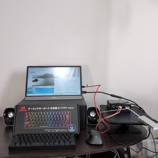 コンパクトパソコン　モバイルモニター　ゲーミングキーボード　マウス　ファンスタンド　HUB　パソコンスピーカー