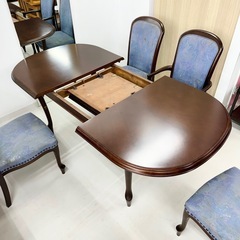 【美品‼️】定価75万♪ マルニ木工 伸長式6人掛けダイニングテーブルセット ベルサイユシリーズ -万年筆まとめ