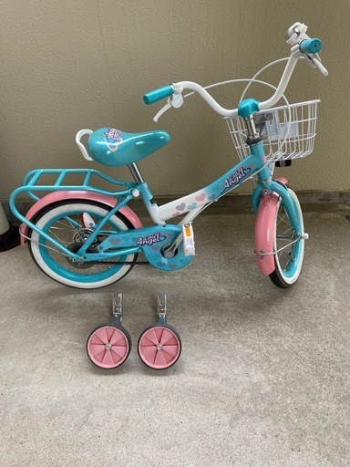 自転車14インチ 片足スタンドタイプ 補助輪セット 女の子